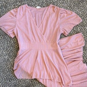 Pink Ruffle Tier Dress